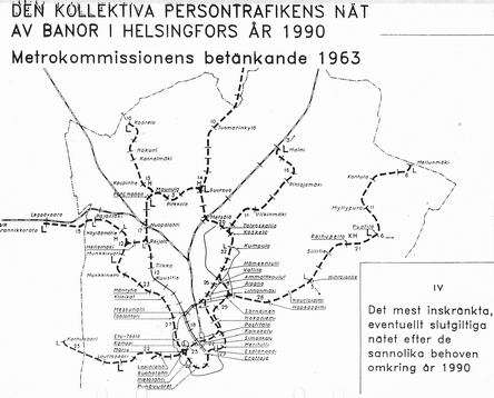 Castrénin metrokartta 1963.